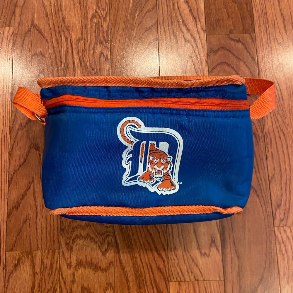 Blue and Orange Detroit Tigers Vintage Cooler lunch Bag